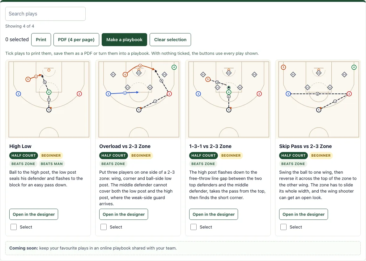 2-3 zone defense example